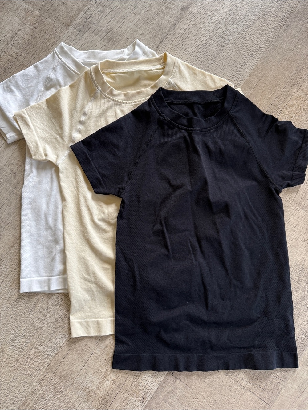 Classic Short Sleeve Tee Trio - Black, Cream, White